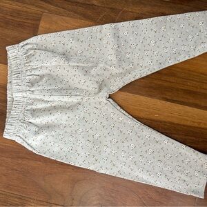 Jamie Kay Light Gray Floral Kids Leggings